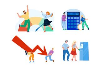 Finance money characters