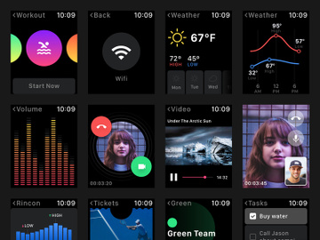Smartwatch UI Kit for Adobe XD preview picture