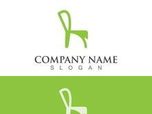 Chair furniture logo image creative design modern vector template