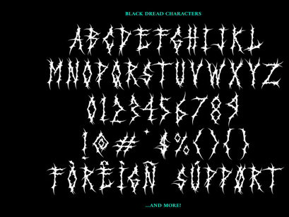 Black Dread | Death Metal Font