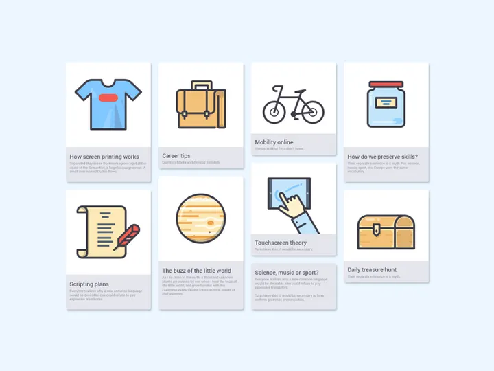 Cards Grid UI
