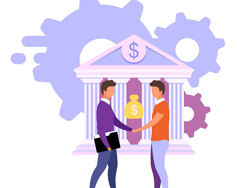 Banking deals and offers flat vector illustration