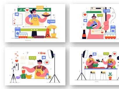10 Cooking Vlog Illustration