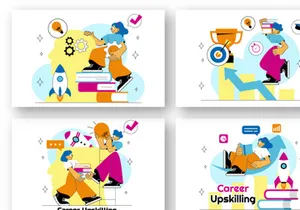 10 Career Upskilling Illustration