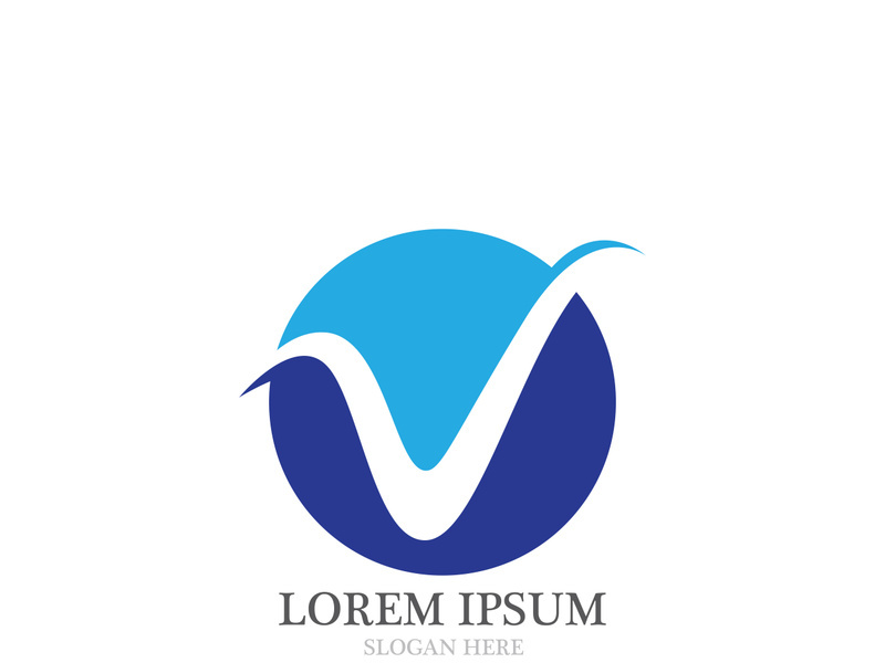 V  Logo Template vector icon illustration design