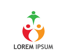 People social community logo design with creative idea