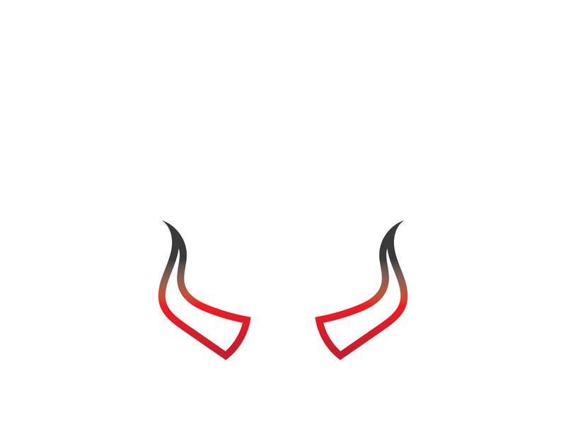 Devil horn Vector icon design illustration Template