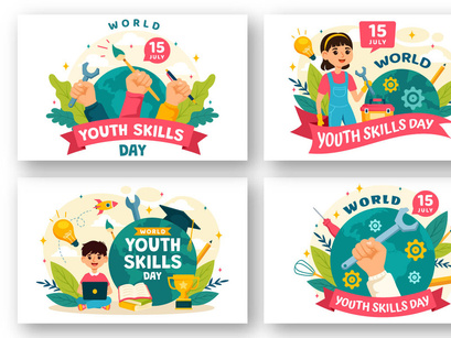 9 World Youth Skills Day Illustration