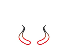 Devil horn Vector icon design illustration Template