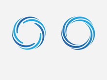 Water Wave Icon Logo Template