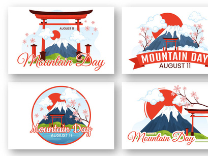 14 Mountain Day in Japan Illustration