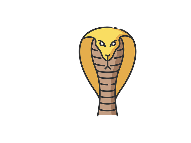 King cobra RGB color icon