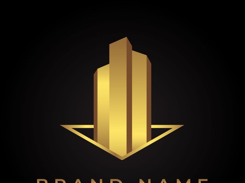 Building luxury logo design Vector