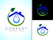House Cleaning Service Logo Design Template, Cleaning company logo sign symbol.