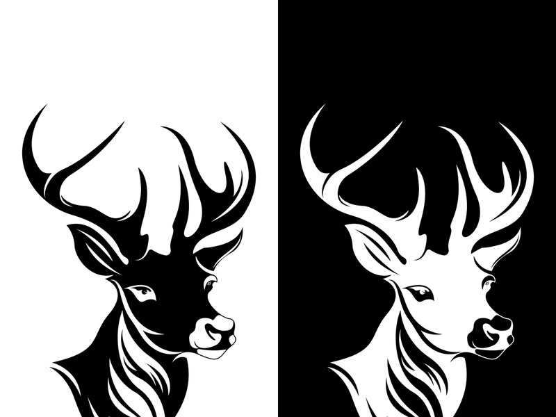 Deer logo template vector icon illustration design