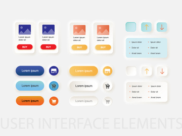 User interface elements UI Kit preview picture