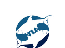 Fish logo icon template creative vector symbol