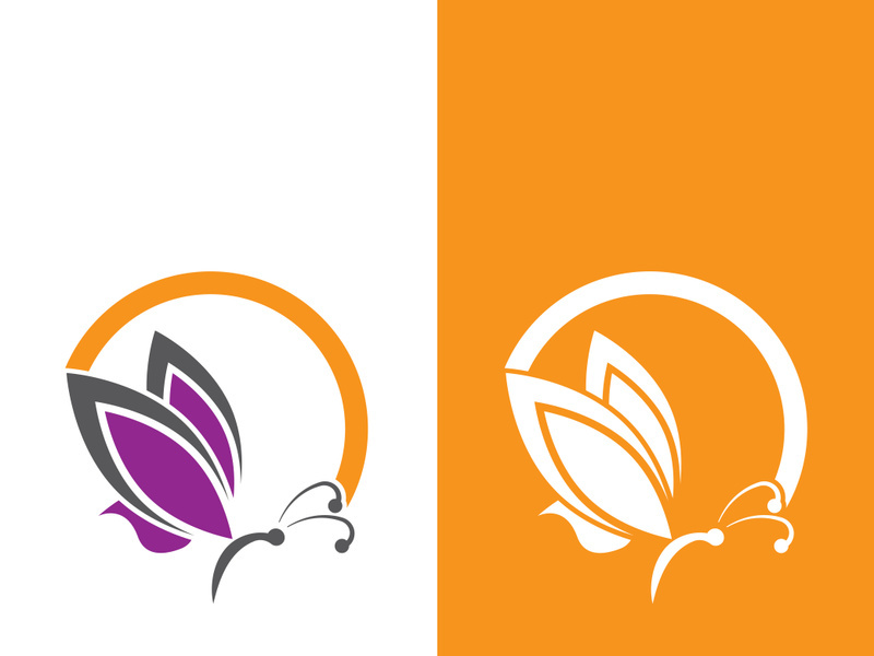 Butterfly logo icon vector design illustration