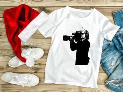 A person holding a video camera and recording