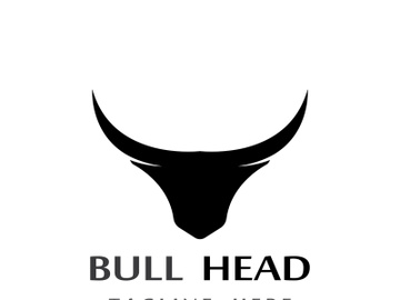 Retro vintage bull head horns logo design. preview picture