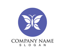 Butterfly logo template symbol vector icon design