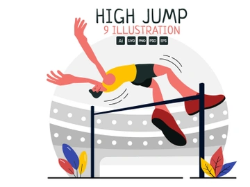 9 High Jump Sport Illustration preview picture