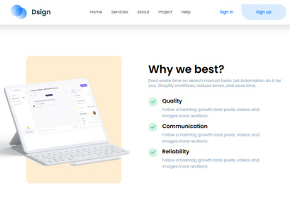 Dsign New NextJs based Landing Page Template