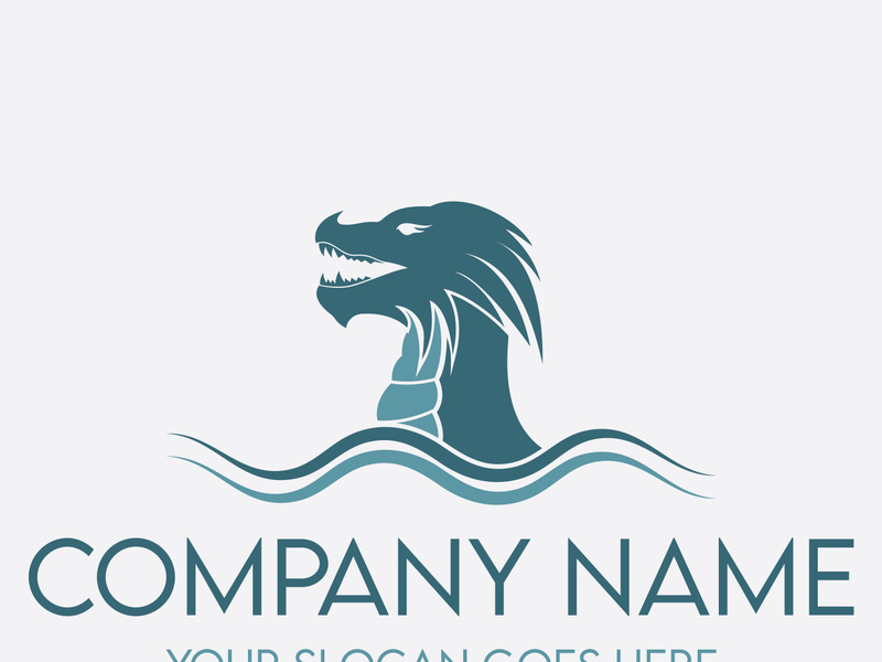 Dragon logo art illustration