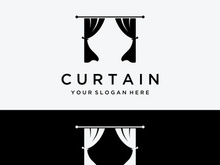 Creative luxury curtain or curtain logo for Theatre, home,hotel and apartment.