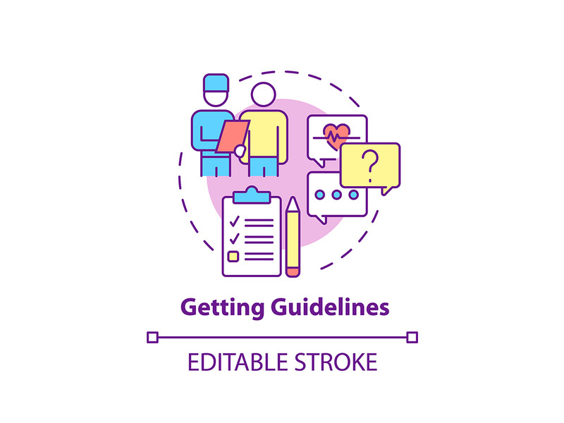 Getting guidelines concept icon