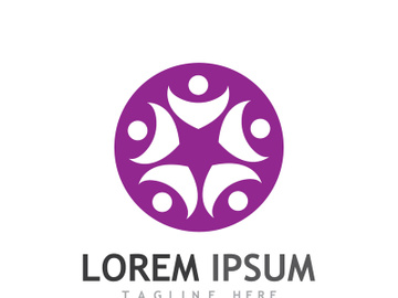 People social community logo design with creative idea preview picture