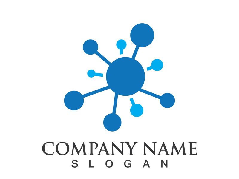 Molecule symbol logo template vector illustration design
