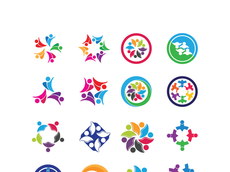 Community logo and symbol vector icon template