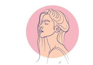 Line Art Flower Drawing Women