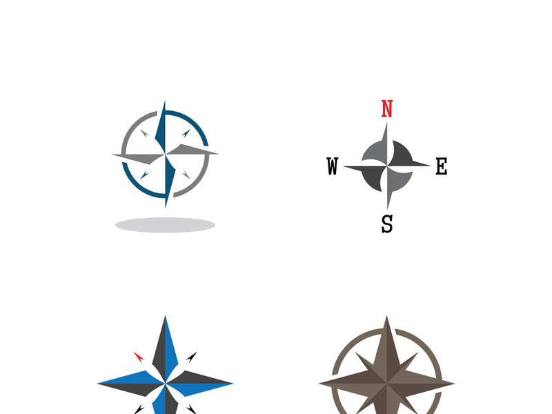 Compass logo template vector icon illustration design