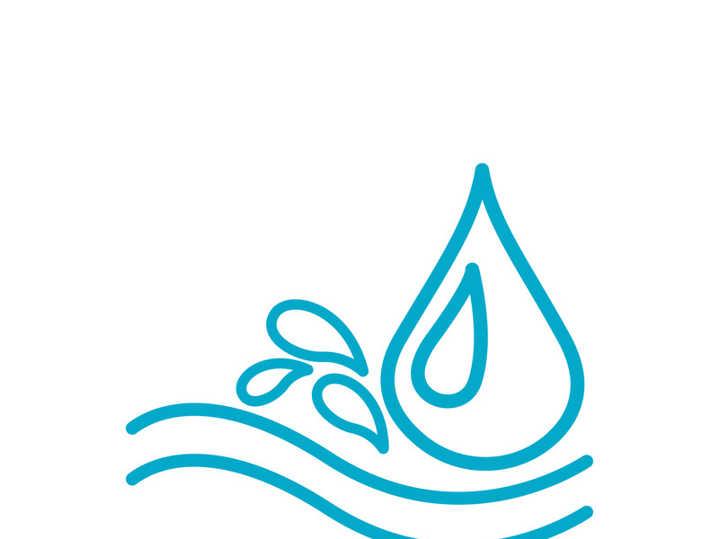 Water drop logo template vector illustration design