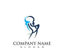 Jellyfish icon illustration design, simple logo template vector