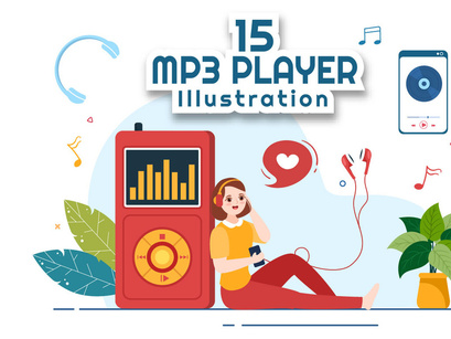 15 MP3 Player Illustration