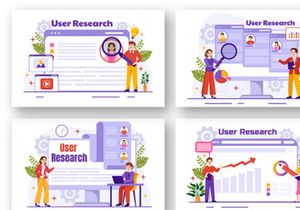 12 User Research Vector Illustration