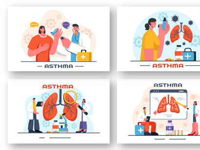 9 Asthma Disease Illustration