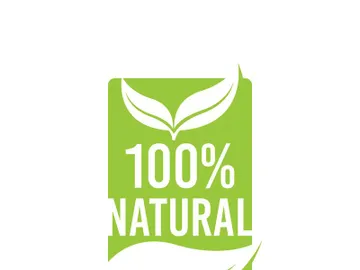 100% Natural and organic product badge vector green icon preview picture