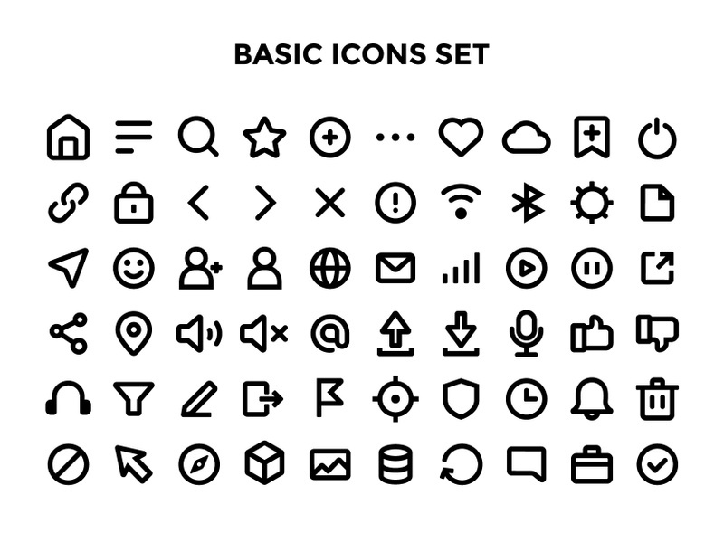 Vector Icon Basic Set