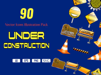 Under Construction Elements Illustration Pack