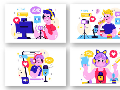 10 ASMR Lifestyle Illustration