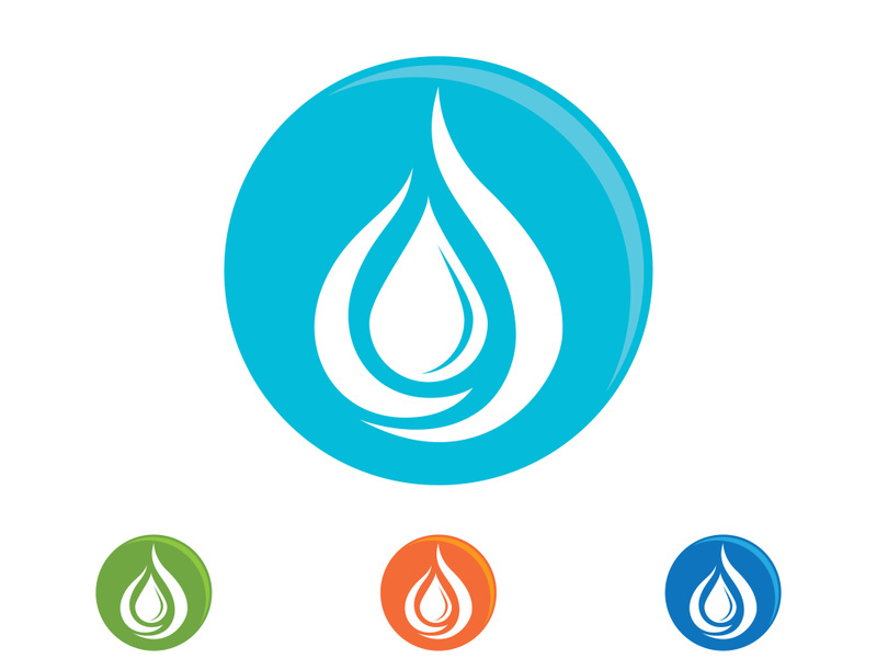 water drop Logo Template