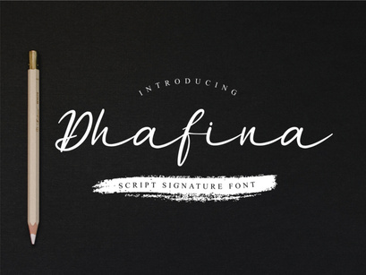 Dhafina is signature font