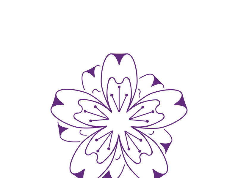 Flower vector icon design template illustration