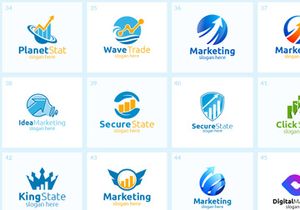 55+ Marketing  Logo Bundle