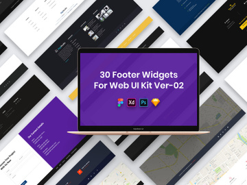 30 Footer Widgets for Web UI Kit Ver-02 preview picture