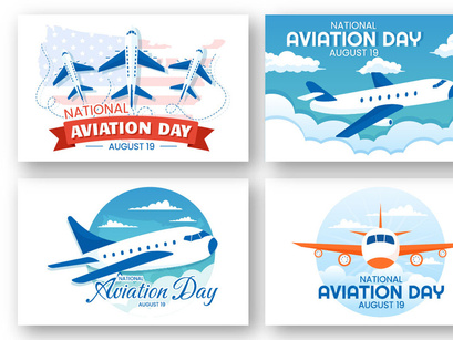13 National Aviation Day Illustration